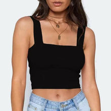 Load image into Gallery viewer, Fashion Square Neck Sleeveless Summer Crop Top