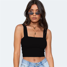 Load image into Gallery viewer, Fashion Square Neck Sleeveless Summer Crop Top