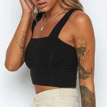 Load image into Gallery viewer, Fashion Square Neck Sleeveless Summer Crop Top