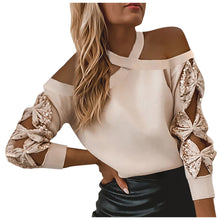 Load image into Gallery viewer, Fashion Strapless Women&#39;s Shirt Casual Hollow Out Blouses Tops