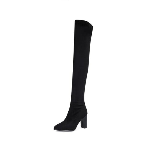 Fashion Stretch Thigh High Boots Women Platform