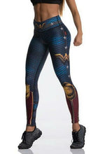 Load image into Gallery viewer, Fashion Tibetan Blue Captain Fight Push Up Workout Leggings Slim High