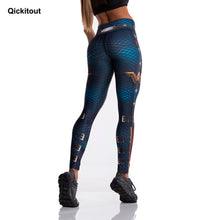 Load image into Gallery viewer, Fashion Tibetan Blue Captain Fight Push Up Workout Leggings Slim High