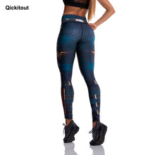 Load image into Gallery viewer, Fashion Tibetan Blue Captain Fight Push Up Workout Leggings Slim High