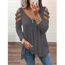 Load image into Gallery viewer, Fashion Tops  Blouses for Women Spring Autumn Cotton Shirt Pullover