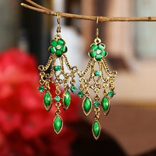 Load image into Gallery viewer, Fashion Trend Water Drop Flowers Sweet and Shiny Celebrity Style Long