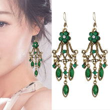 Load image into Gallery viewer, Fashion Trend Water Drop Flowers Sweet and Shiny Celebrity Style Long