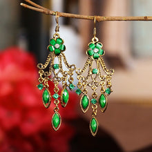 Load image into Gallery viewer, Fashion Trend Water Drop Flowers Sweet and Shiny Celebrity Style Long