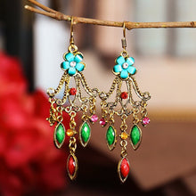 Load image into Gallery viewer, Fashion Trend Water Drop Flowers Sweet and Shiny Celebrity Style Long