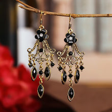 Load image into Gallery viewer, Fashion Trend Water Drop Flowers Sweet and Shiny Celebrity Style Long