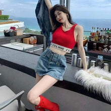 Load image into Gallery viewer, Fashion Vintage High Waist Denim Skirt
