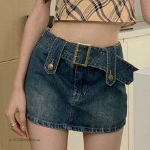 Load image into Gallery viewer, Fashion Vintage High Waist Denim Skirt