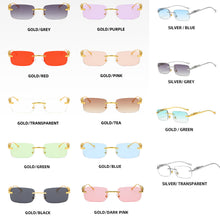 Load image into Gallery viewer, Fashion Vintage Rimless Square Sunglasses Women Men