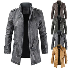 Load image into Gallery viewer, Fashion Winter Leather Jacket Men Outdoor