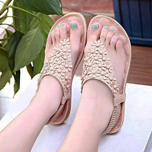 Load image into Gallery viewer, Fashion Women Beading Summer Sandals Slip on Boho Beach Sandals Sweat - Sophornlilly