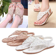 Load image into Gallery viewer, Fashion Women Beading Summer Sandals Slip on Boho Beach Sandals Sweat - Sophornlilly