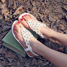 Load image into Gallery viewer, Fashion Women Beading Summer Sandals Slip on Boho Beach Sandals Sweat - Sophornlilly
