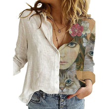 Load image into Gallery viewer, Fashion Women Button Long Sleeve
