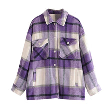 Load image into Gallery viewer, Fashion Women Casual Pockets Printed Long Sleeve Tops Jacket Coat Top