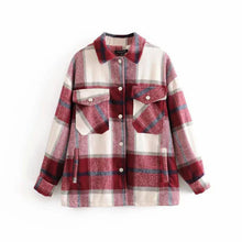 Load image into Gallery viewer, Fashion Women Casual Pockets Printed Long Sleeve Tops Jacket Coat Top