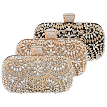 Load image into Gallery viewer, Fashion Women Flower Crystal Clutch Durable Elegant Handbag For