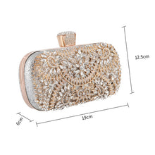 Load image into Gallery viewer, Fashion Women Flower Crystal Clutch Durable Elegant Handbag For