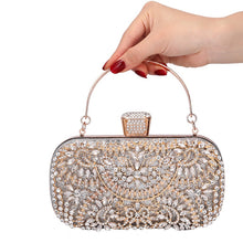 Load image into Gallery viewer, Fashion Women Flower Crystal Clutch Durable Elegant Handbag For