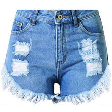 Load image into Gallery viewer, Fashion Women Jeans Shorts Summer Shorts Woman Female Light Blue High