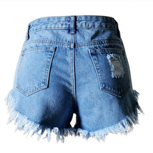 Load image into Gallery viewer, Fashion Women Jeans Shorts Summer Shorts Woman Female Light Blue High