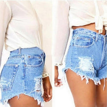 Load image into Gallery viewer, Fashion Women Jeans Shorts Summer Shorts Woman Female Light Blue High