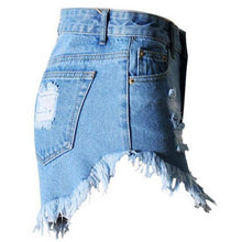 Load image into Gallery viewer, Fashion Women Jeans Shorts Summer Shorts Woman Female Light Blue High