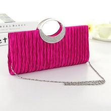 Load image into Gallery viewer, Fashion Women Satin Rhinestone Evening Clutch Bag Chain Handbag