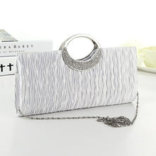 Load image into Gallery viewer, Fashion Women Satin Rhinestone Evening Clutch Bag Chain Handbag
