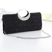 Load image into Gallery viewer, Fashion Women Satin Rhinestone Evening Clutch Bag Chain Handbag