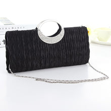 Load image into Gallery viewer, Fashion Women Satin Rhinestone Evening Clutch Bag Chain Handbag