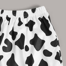 Load image into Gallery viewer, Fashion Women Summer Pajamas Suit Harajuku Cute Cow Print T Shirt
