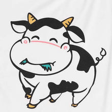 Load image into Gallery viewer, Fashion Women Summer Pajamas Suit Harajuku Cute Cow Print T Shirt