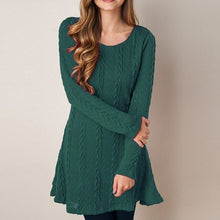 Load image into Gallery viewer, Fashion Women Tight Long Sleeve Solid Color Sexy Sweater Dress Winter