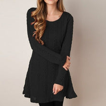 Load image into Gallery viewer, Fashion Women Tight Long Sleeve Solid Color Sexy Sweater Dress Winter