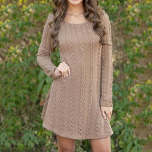 Load image into Gallery viewer, Fashion Women Tight Long Sleeve Solid Color Sexy Sweater Dress Winter