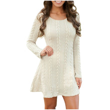 Load image into Gallery viewer, Fashion Women Tight Long Sleeve Solid Color Sexy Sweater Dress Winter