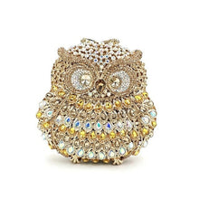 Load image into Gallery viewer, Fashion design clutch women evening party bag diamonds owl bird shape