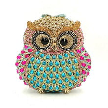 Load image into Gallery viewer, Fashion design clutch women evening party bag diamonds owl bird shape