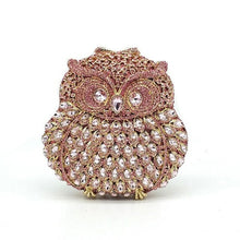 Load image into Gallery viewer, Fashion design clutch women evening party bag diamonds owl bird shape