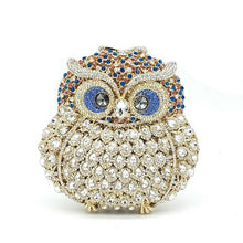 Load image into Gallery viewer, Fashion design clutch women evening party bag diamonds owl bird shape