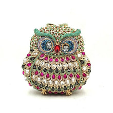 Load image into Gallery viewer, Fashion design clutch women evening party bag diamonds owl bird shape