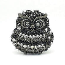 Load image into Gallery viewer, Fashion design clutch women evening party bag diamonds owl bird shape