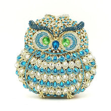 Load image into Gallery viewer, Fashion design clutch women evening party bag diamonds owl bird shape