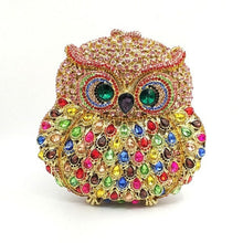 Load image into Gallery viewer, Fashion design clutch women evening party bag diamonds owl bird shape