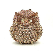 Load image into Gallery viewer, Fashion design clutch women evening party bag diamonds owl bird shape